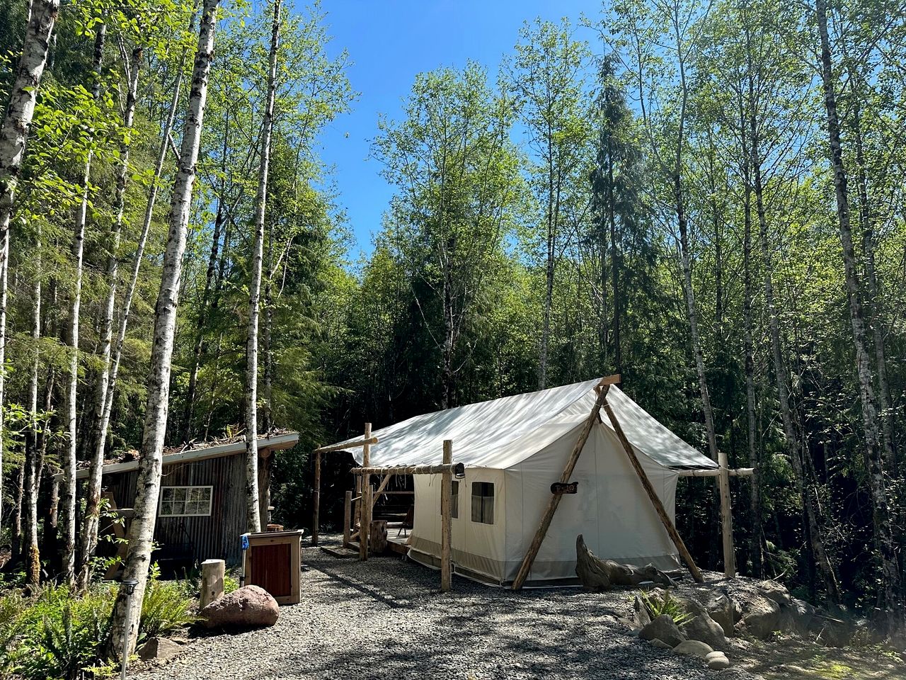 Relaxing Safari Tent for an Incredible Outdoor Glamping Getaway near Forks, Washington