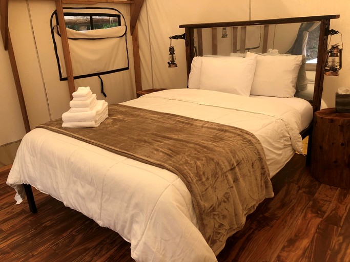 Eco Friendly Safari Tent with a Creek View in Forks, Washington, near the Hoh Rainforest