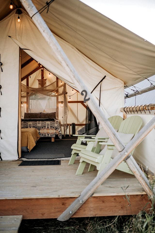 Incredible Safari Tent on a Boutique Glampground for a Fantastic Getaway in Emigrant, Montana