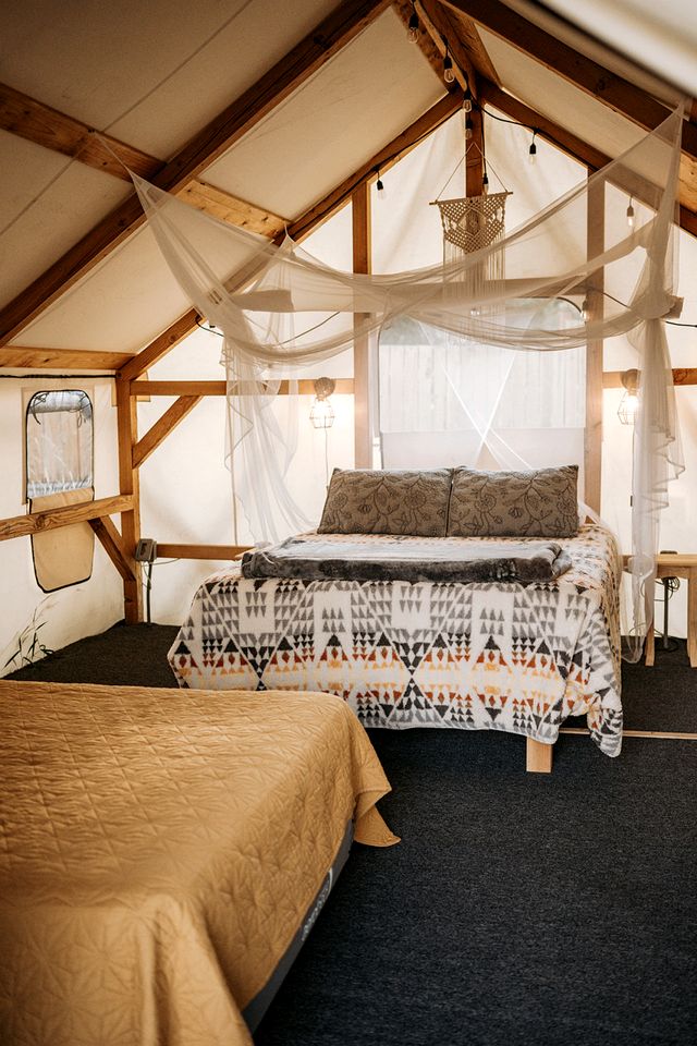 Incredible Safari Tent on a Boutique Glampground for a Fantastic Getaway in Emigrant, Montana