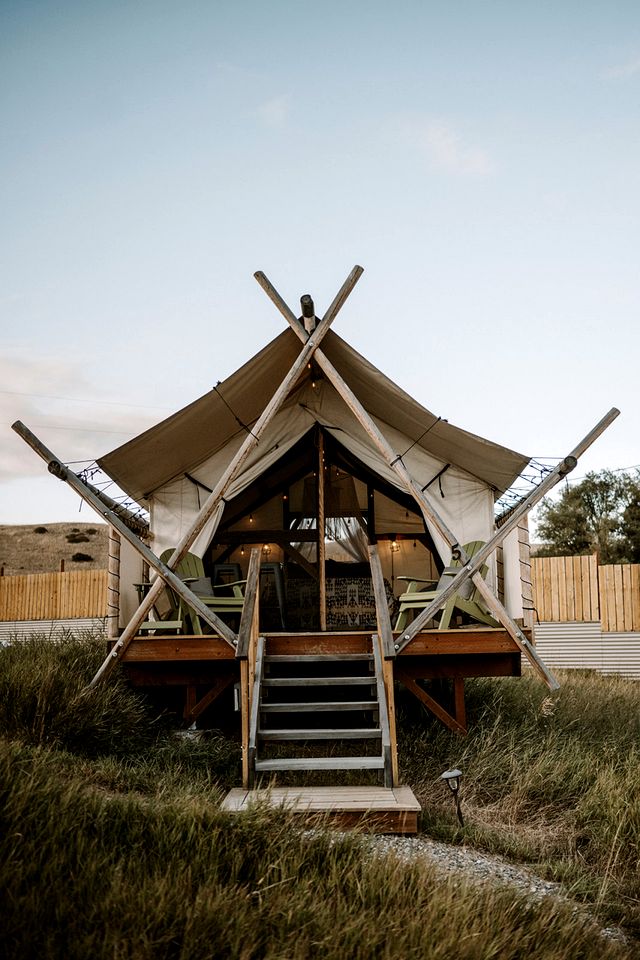 Stunning Safari Tent for Two near Yellowstone for a Memorable Glamping Escape in Emigrant, Montana