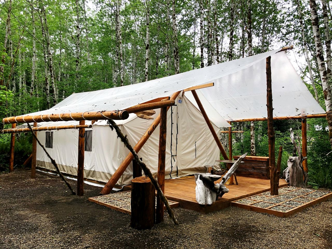 Large and Spacious Safari Tent on a Forks Glamping Resort, Perfect for an Escape to Olympic National Park