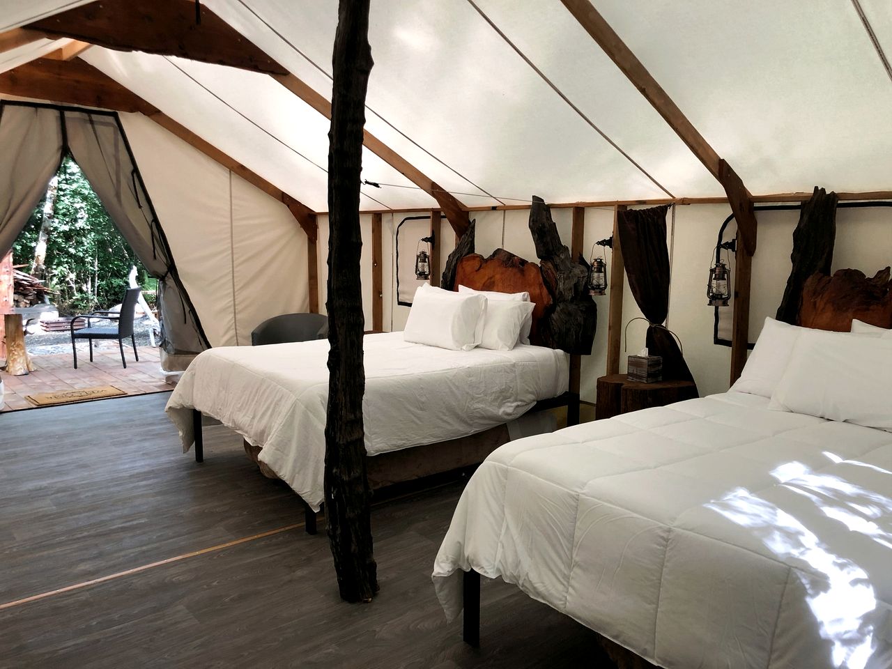 Large and Spacious Safari Tent on a Forks Glamping Resort, Perfect for an Escape to Olympic National Park
