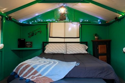 Cozy Lakeside Glamping Cabin with Mountain Views near Eastern Sierra, California photo 2