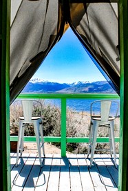 Cozy Lakeside Glamping Cabin with Mountain Views near Eastern Sierra, California photo 4