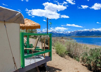 Stylish Lakeside Glamping Cabin with Eastern Sierra Mountain Views near Bridgeport, California photo 4