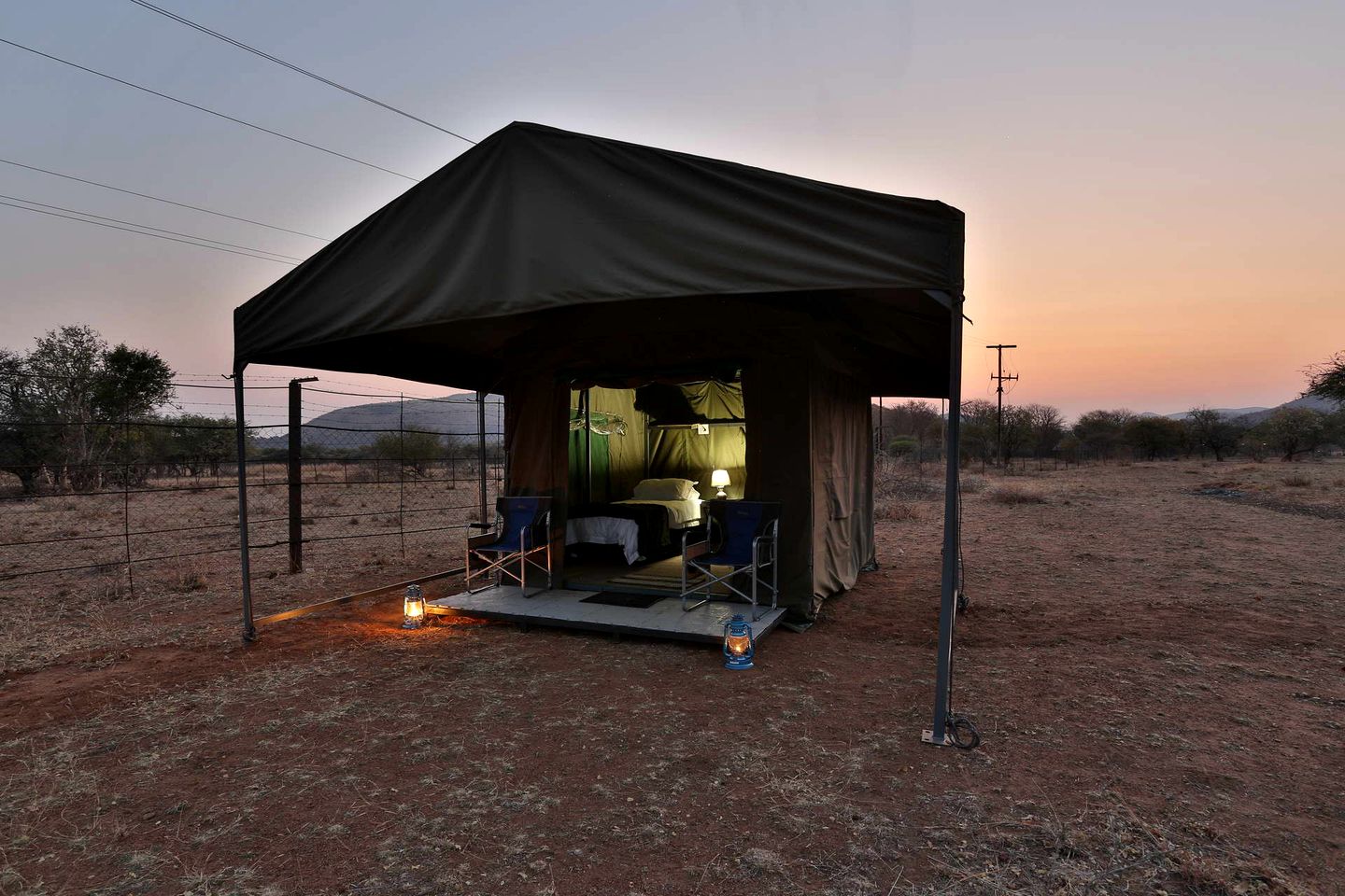 Luxury Tented Safari Camp in Wildlife National Park in Bojanala, South Africa