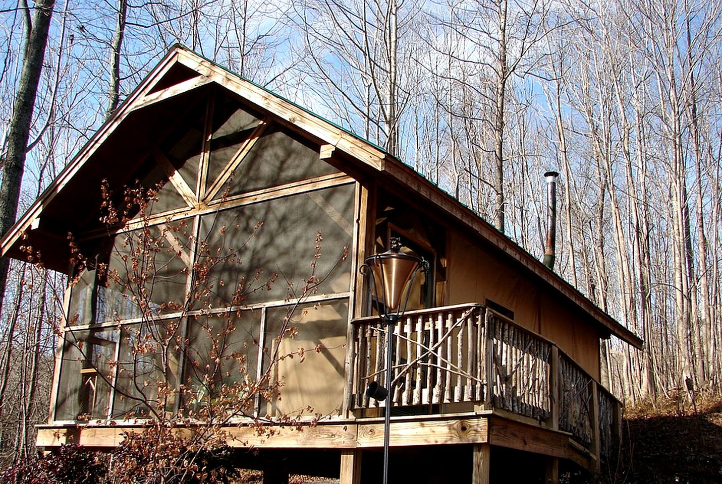 Tented Cabin Rental Along Brushy Mountains in Moravian Falls, North Carolina