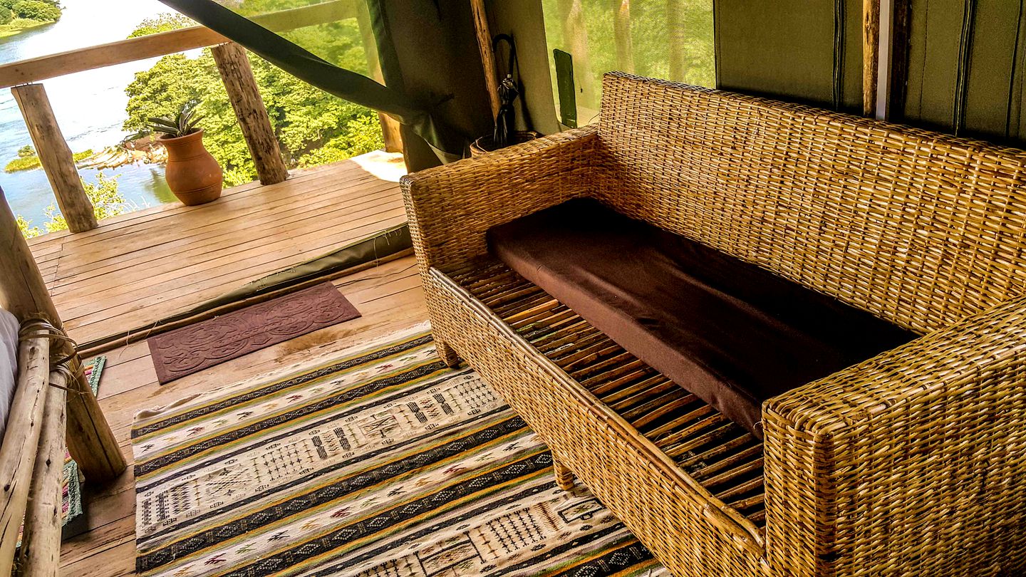 Tented Cabins Overlooking Source of Nile River in Uganda