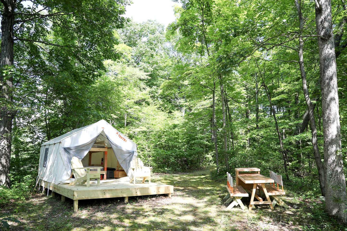 Waterfront Tent Rental Sparta Township, New Jersey Glamping Hub