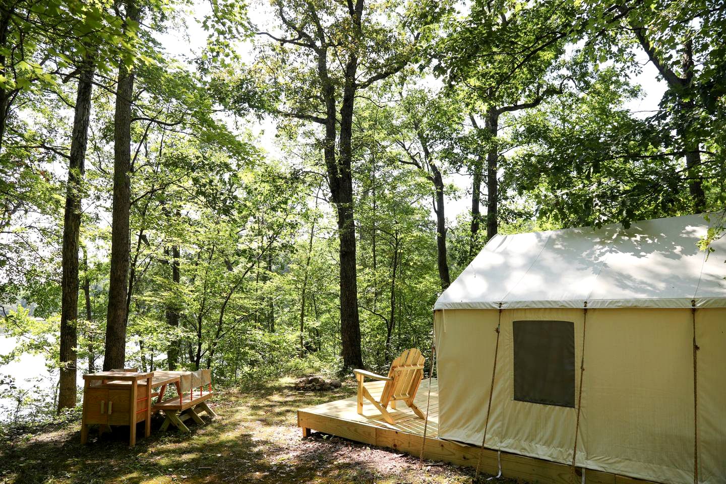 Waterfront Tent Rental Sparta Township, New Jersey Glamping Hub