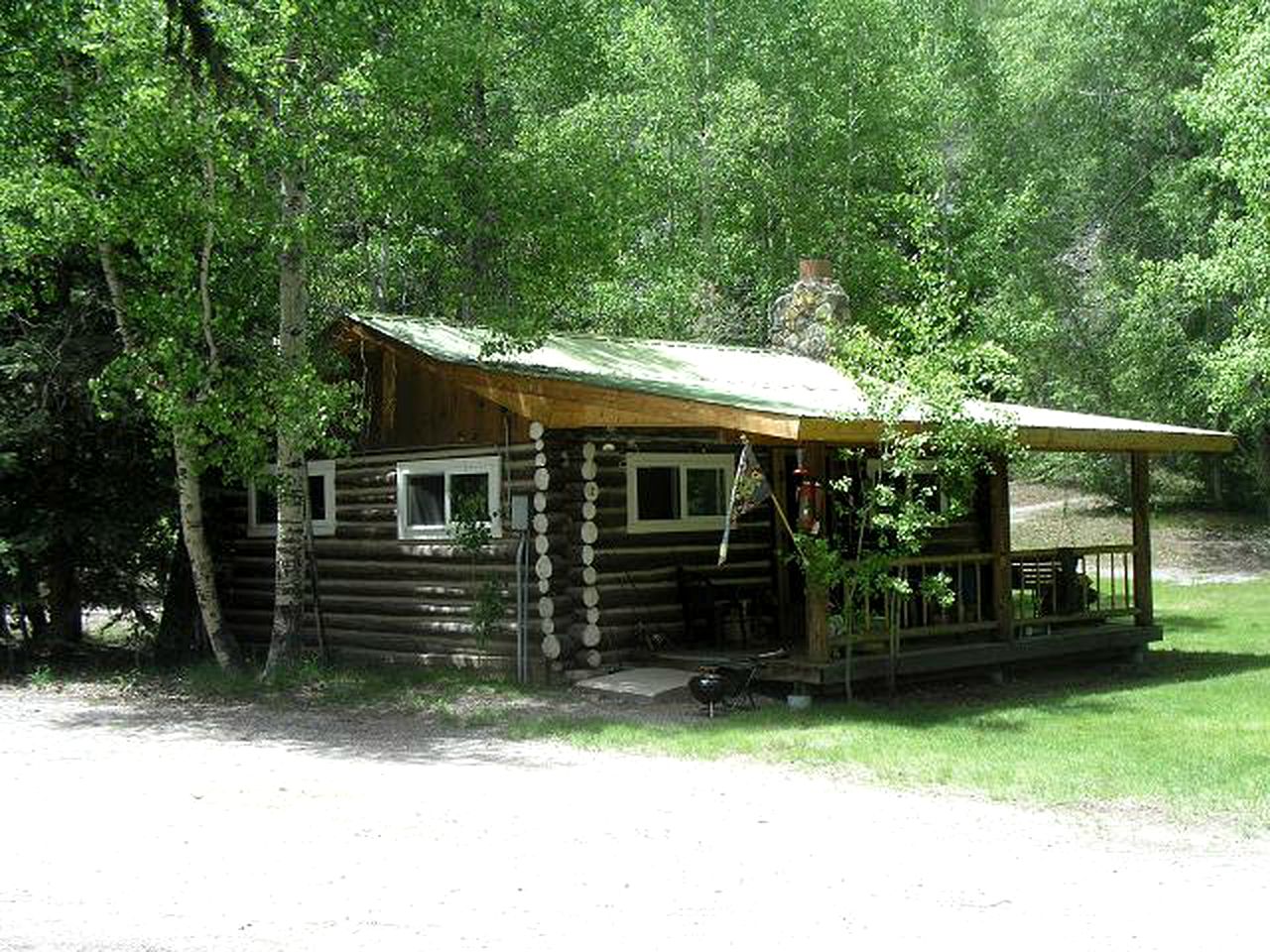 Traditional Log Cabin Rental with a Front Porch near Blue Mesa Reservoir, Colorado