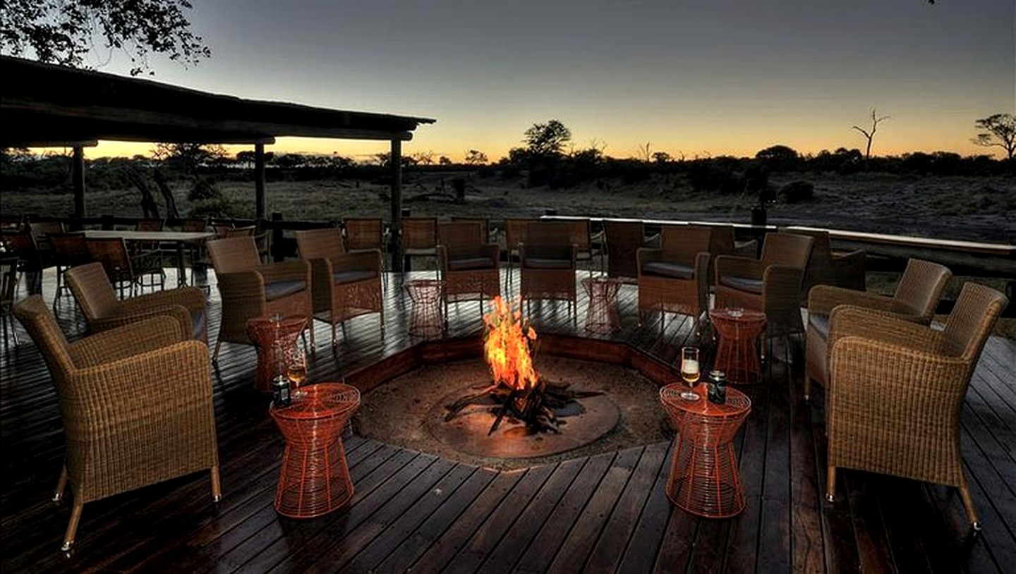 Thatched Cabins along the Savute Chanel in Botswana