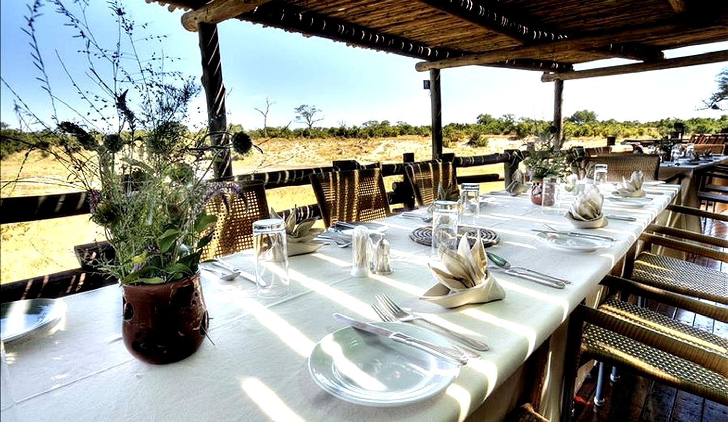 Thatched Cabins along the Savute Chanel in Botswana