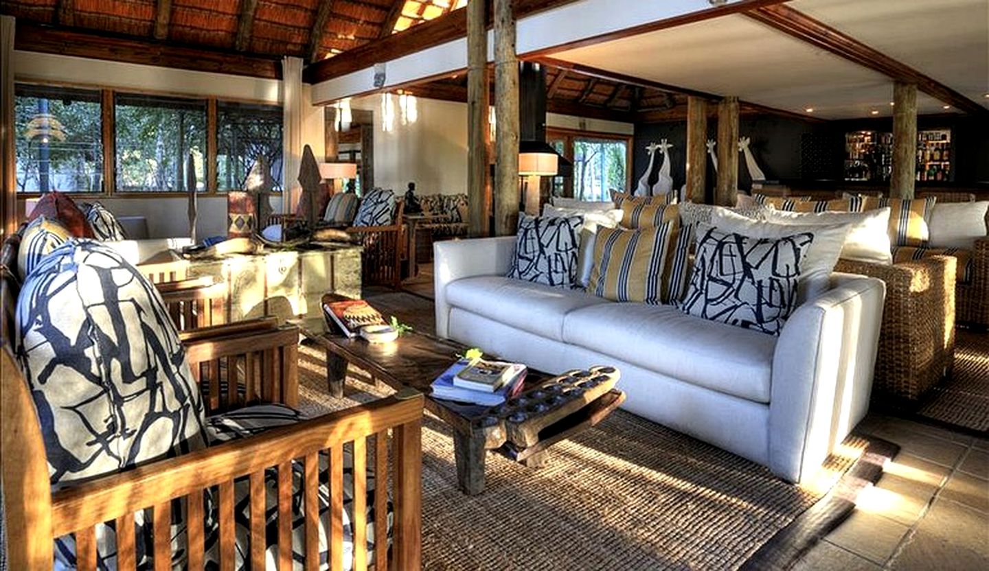 Thatched Cabins along the Savute Chanel in Botswana