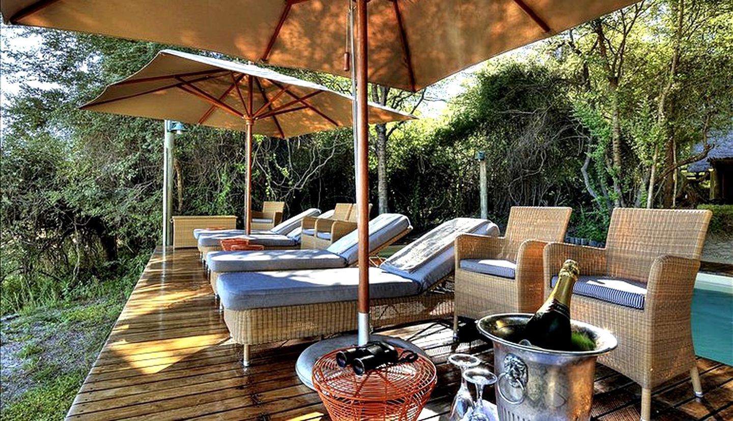 Thatched Cabins along the Savute Chanel in Botswana