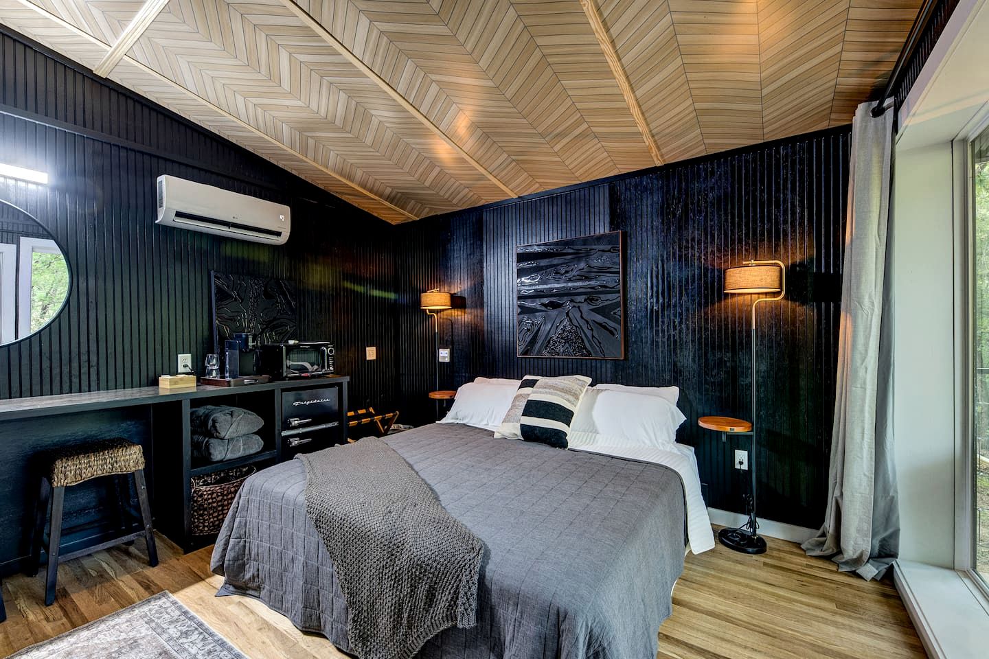 Enchanted Woodland Cabins by the Mountain in Texas with Private Pond and Scenic Trails