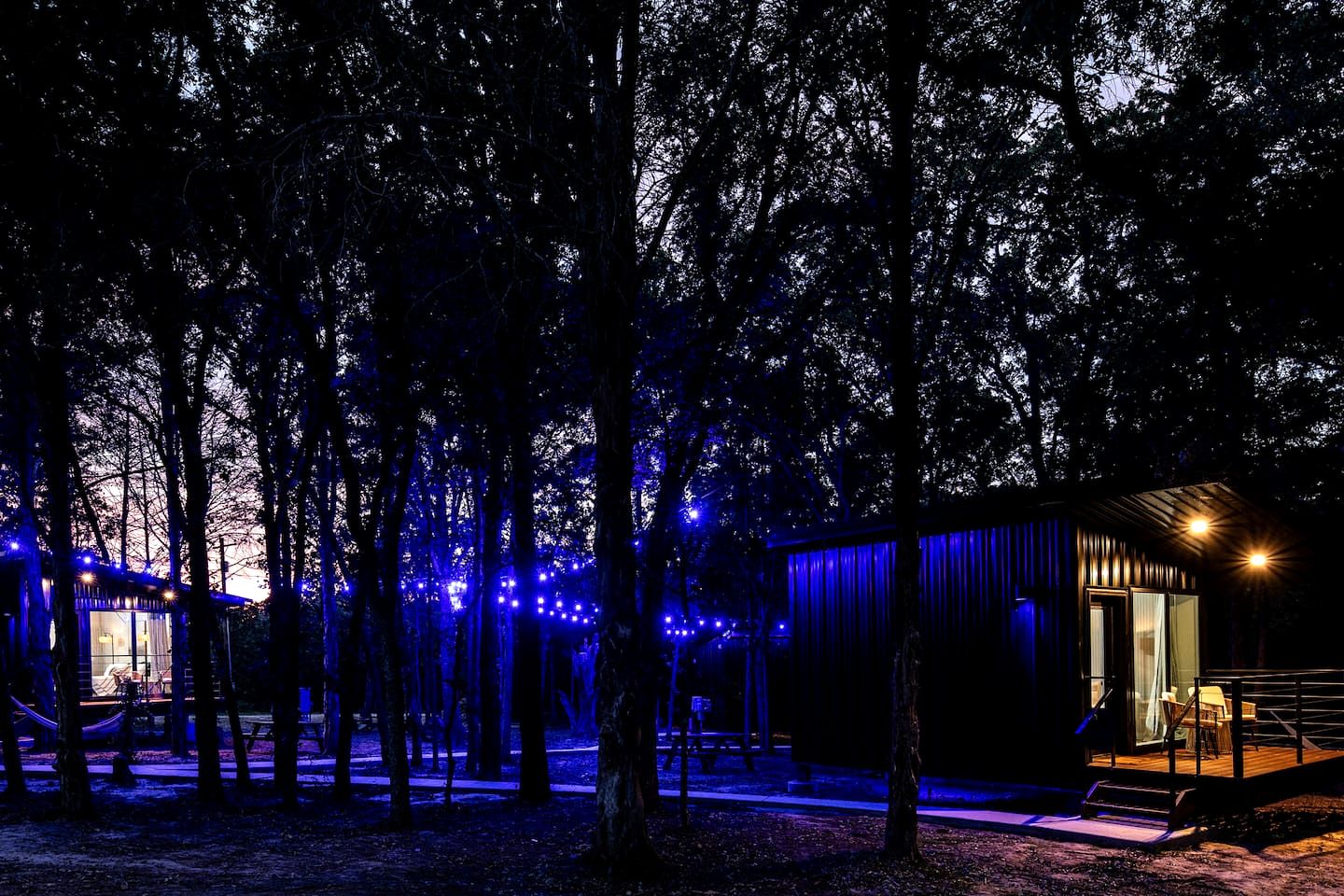 Enchanted Woodland Cabins by the Mountain in Texas with Private Pond and Scenic Trails