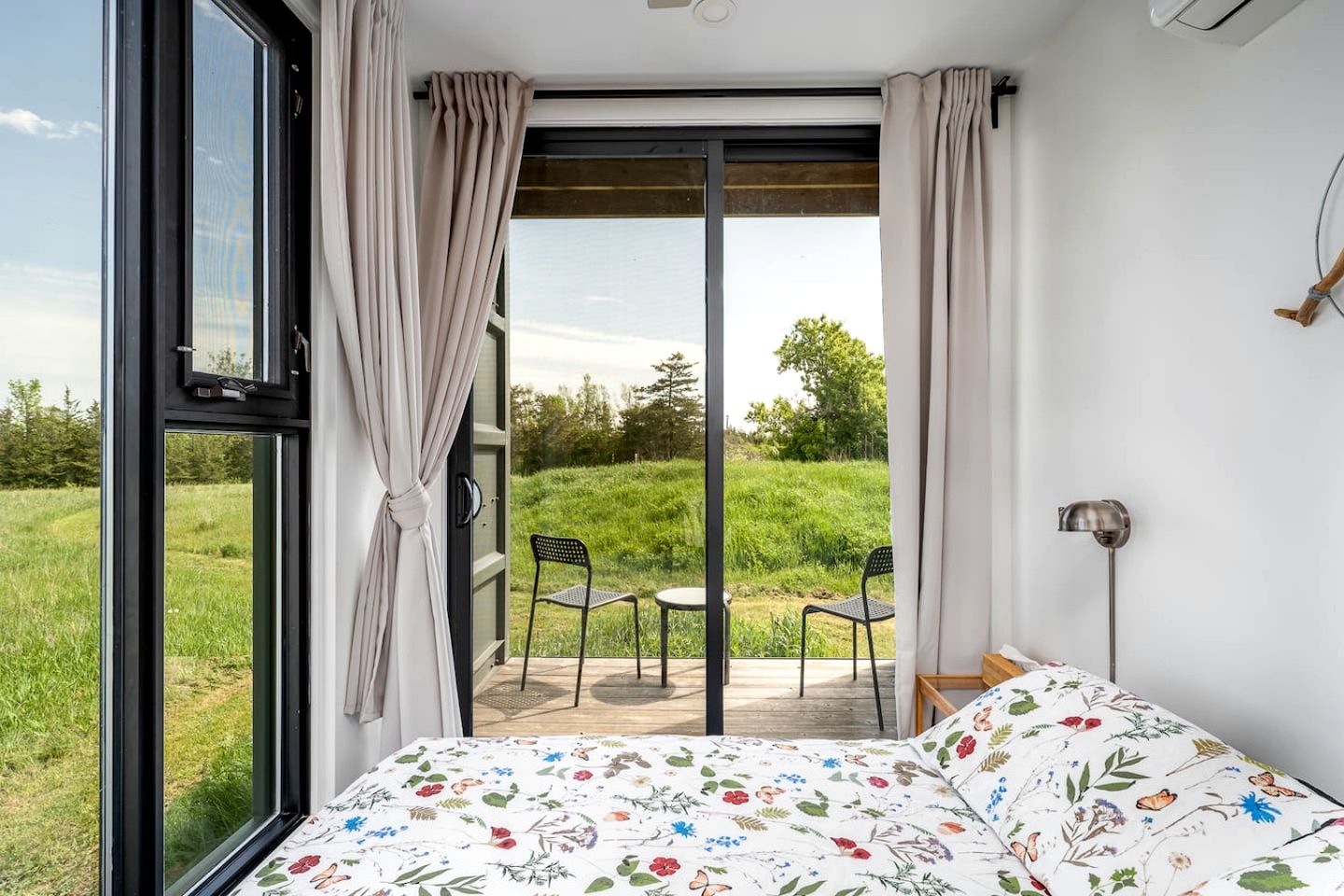 Stylish Shipping Container Retreat with Barn Lounge near Picton, Prince Edward County