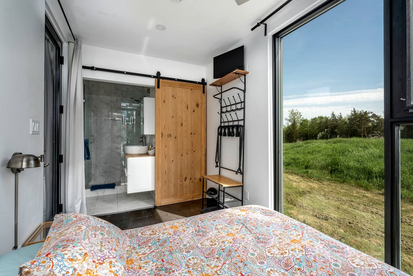 Stylish Shipping Container Retreat with Barn Lounge near Picton, Prince Edward County