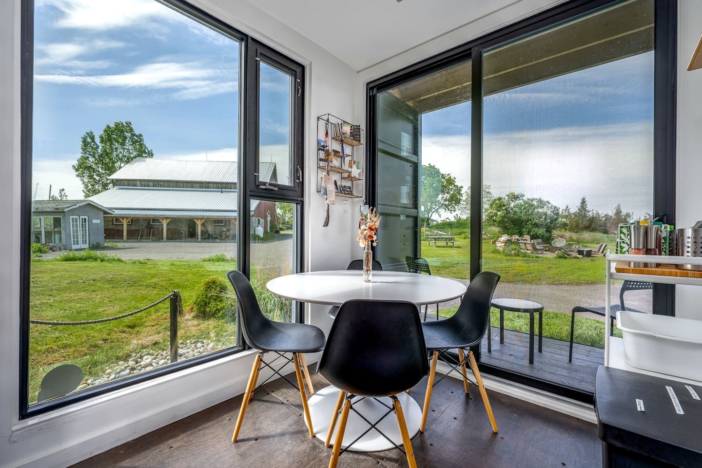 Charming Shipping Container Retreat with Barn Lounge near Sandbanks in Prince Edward County, Ontario