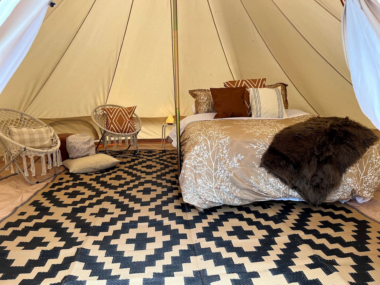 Boho Bell Tent Glamping in Swan Valley, Idaho near Jackson Hole