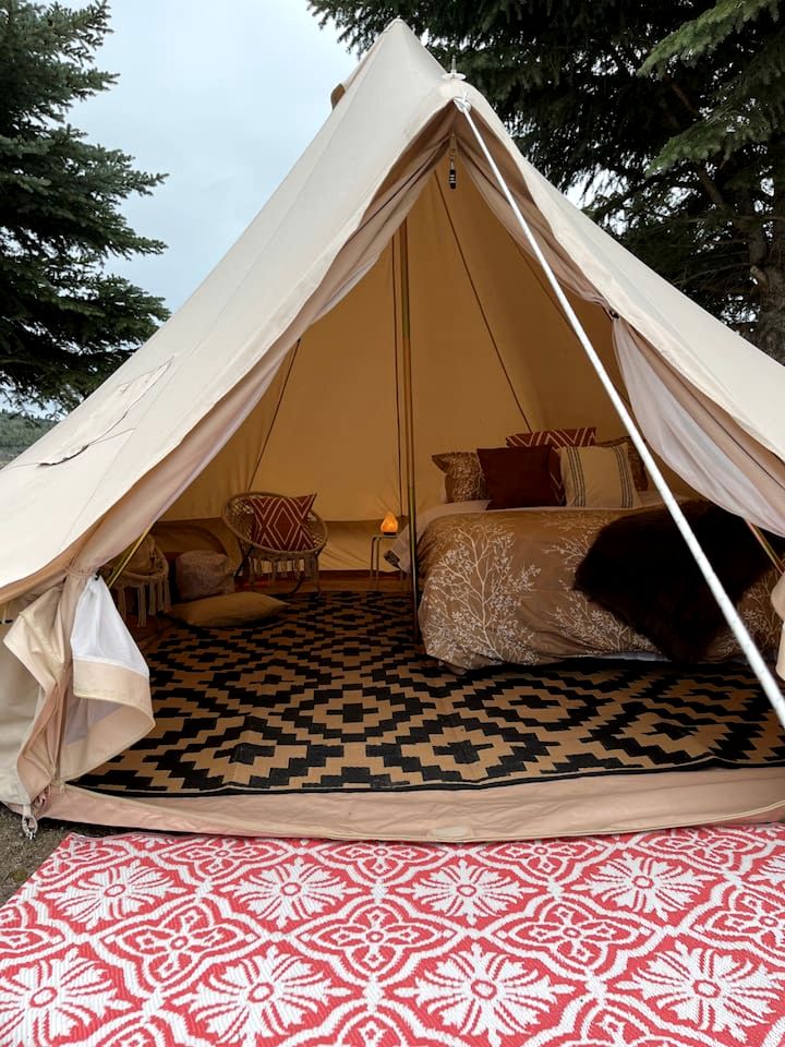 Boho Bell Tent Glamping in Swan Valley, Idaho near Jackson Hole