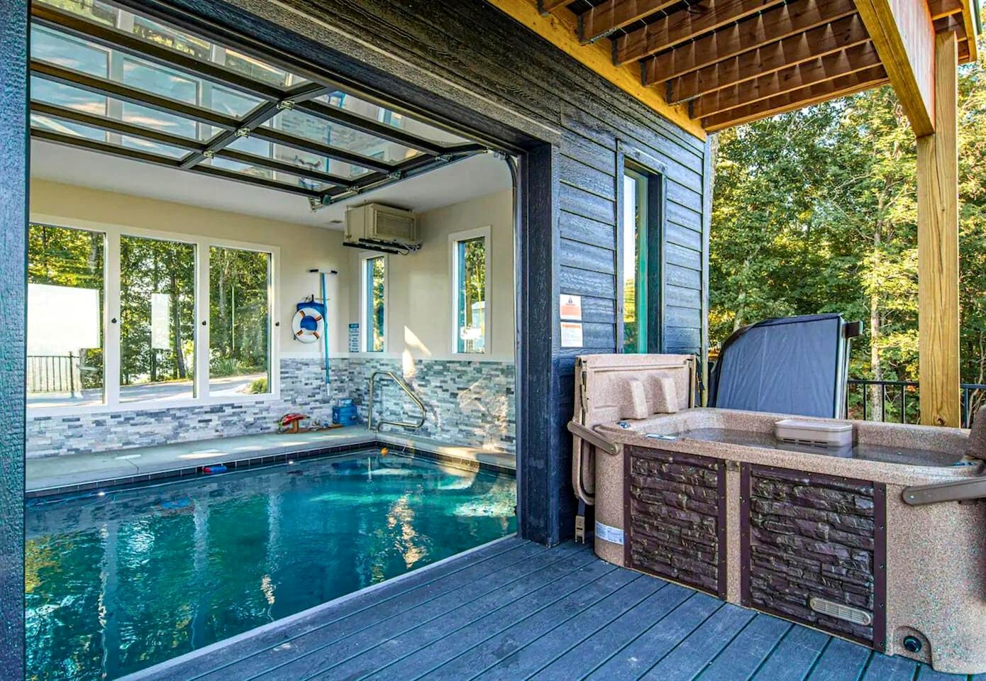 Luxurious Mountain Retreat with Heated Indoor Pool near Gatlinburg in Sevierville, Tennessee