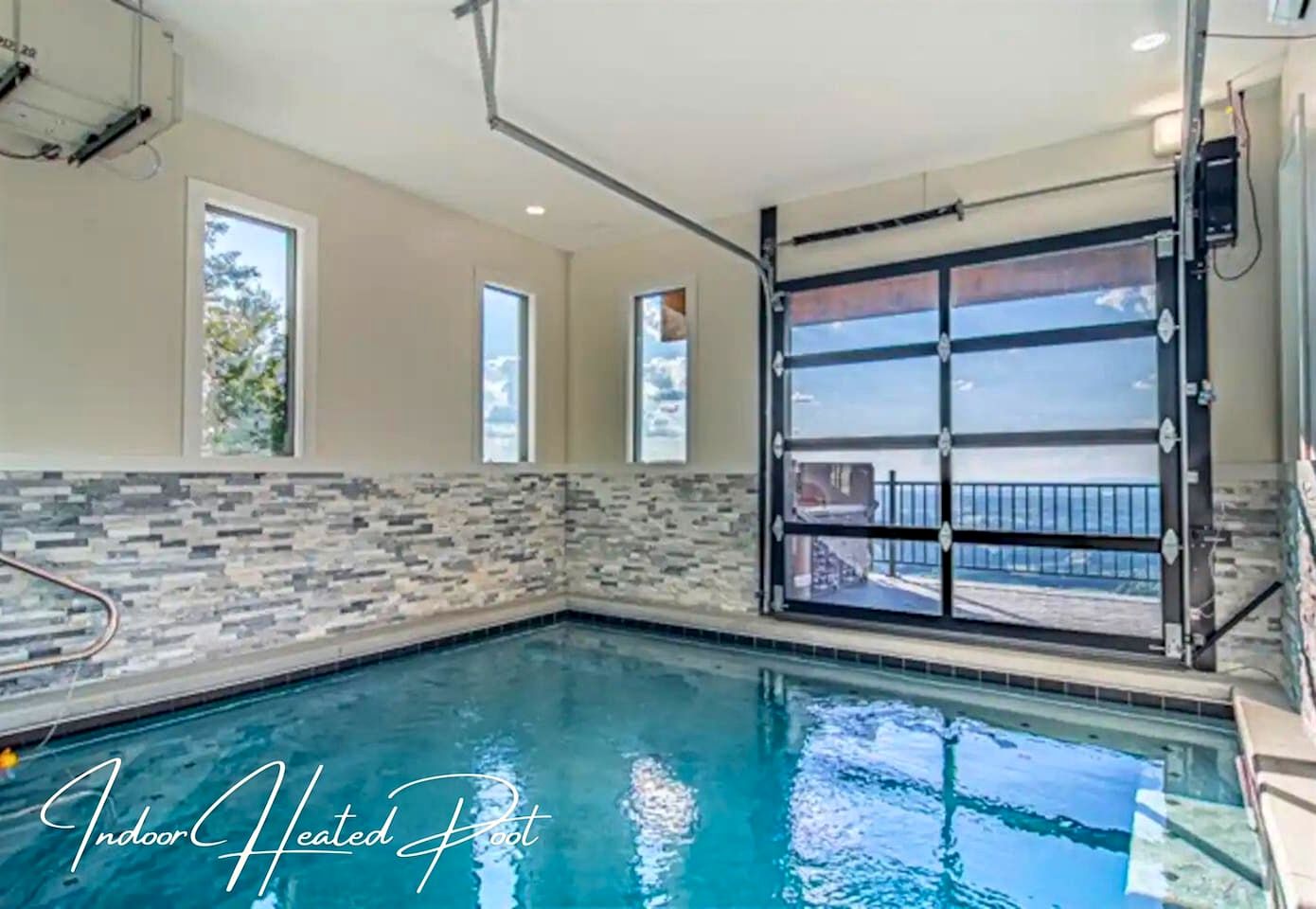 Luxurious Mountain Retreat with Heated Indoor Pool near Gatlinburg in Sevierville, Tennessee