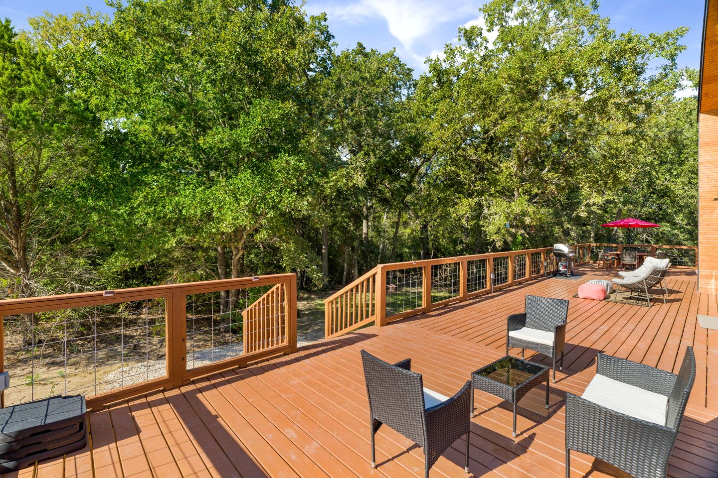 Spectacular Two Domes and Lofted Cabin Union with Breathtaking Deck and Indoors in Elgin, Texas