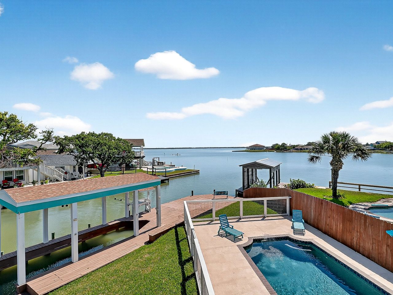 Luxurious Waterfront Home with Pool, Cabana & Boat Slip near Fishing in Rockport, Texas