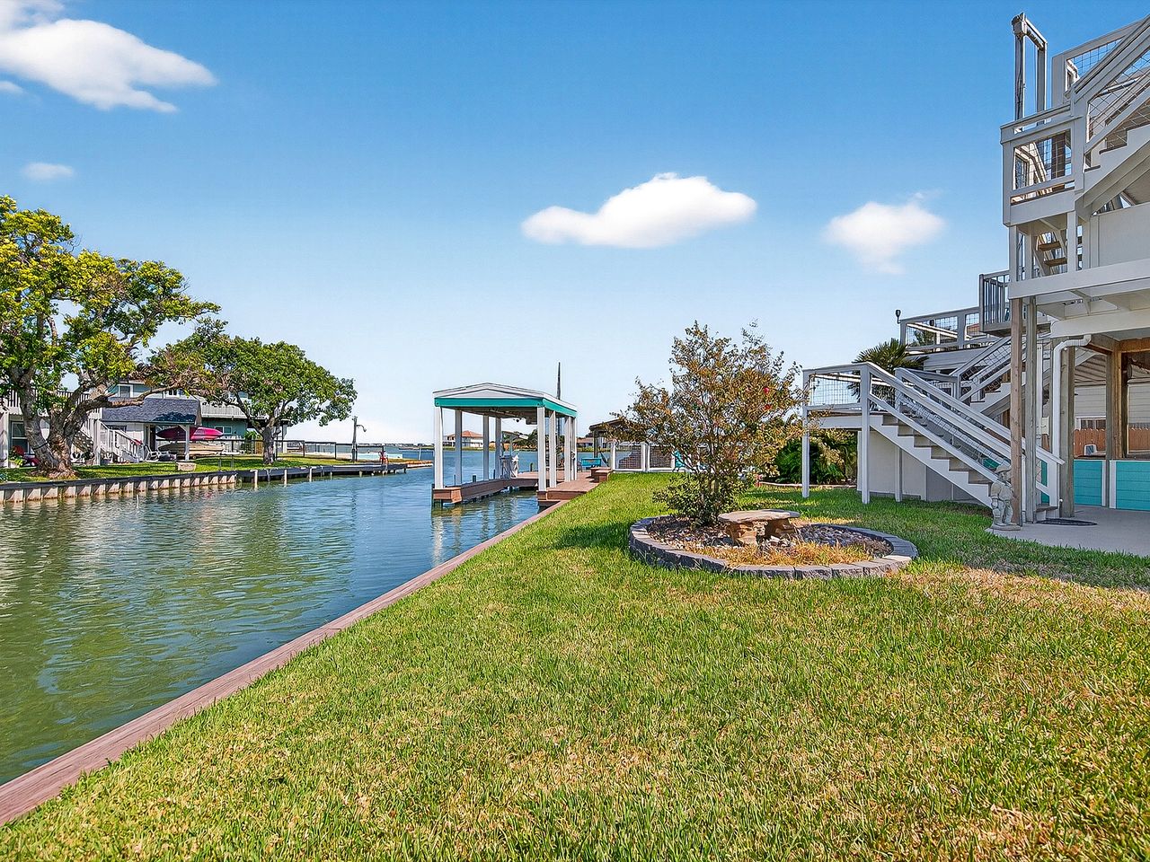 Luxurious Waterfront Home with Pool, Cabana & Boat Slip near Fishing in Rockport, Texas