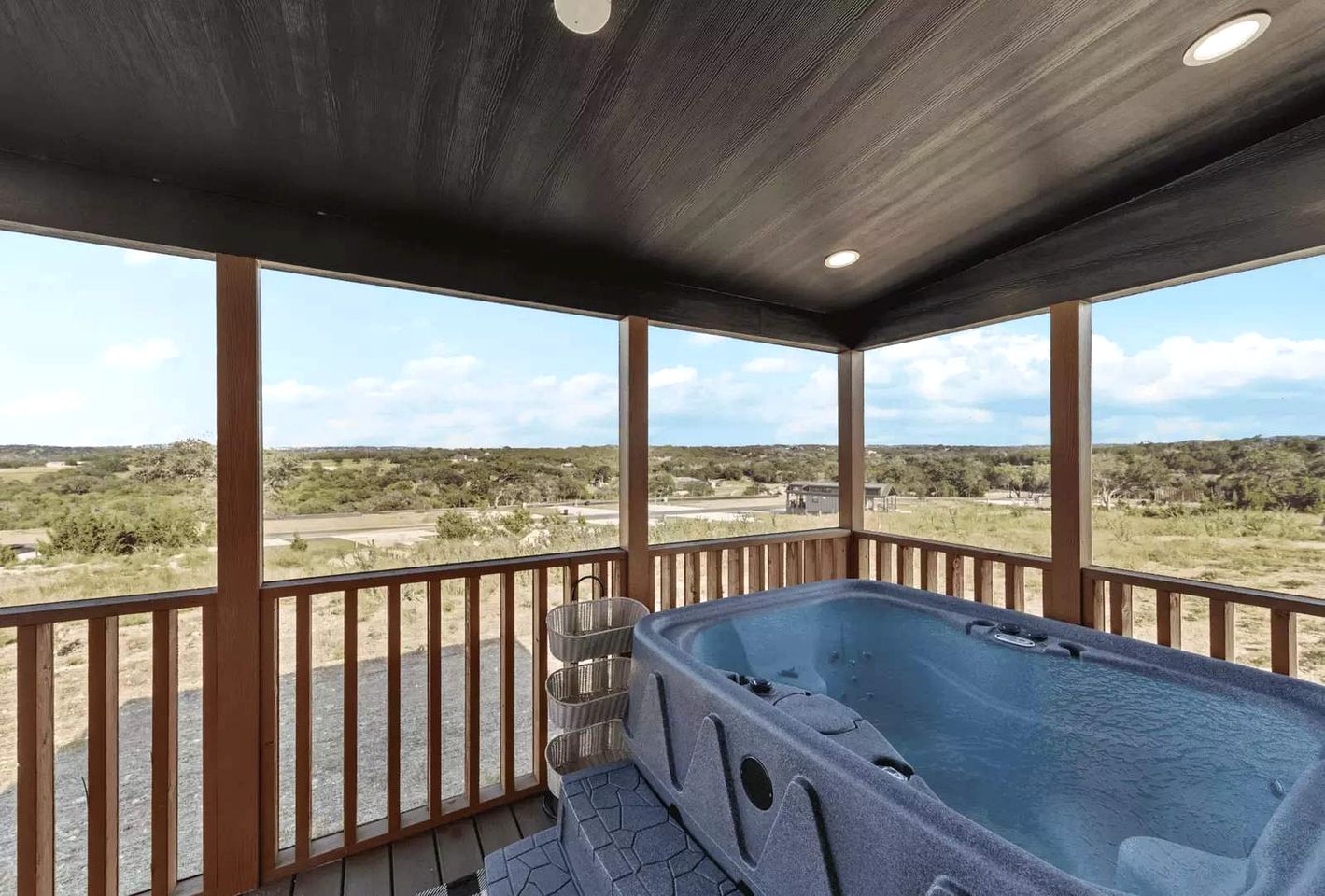 Elegant and Inviting Tiny Home Retreat with Resort Pool and Hill Country Views Near Fredericksburg, TX