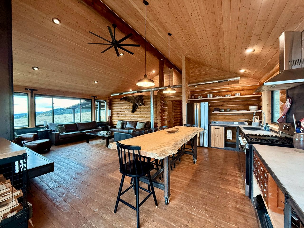 Rustic Mountain Cabin Retreat with Wrap-Around Porch & Scenic Views Near Livingston, Montana