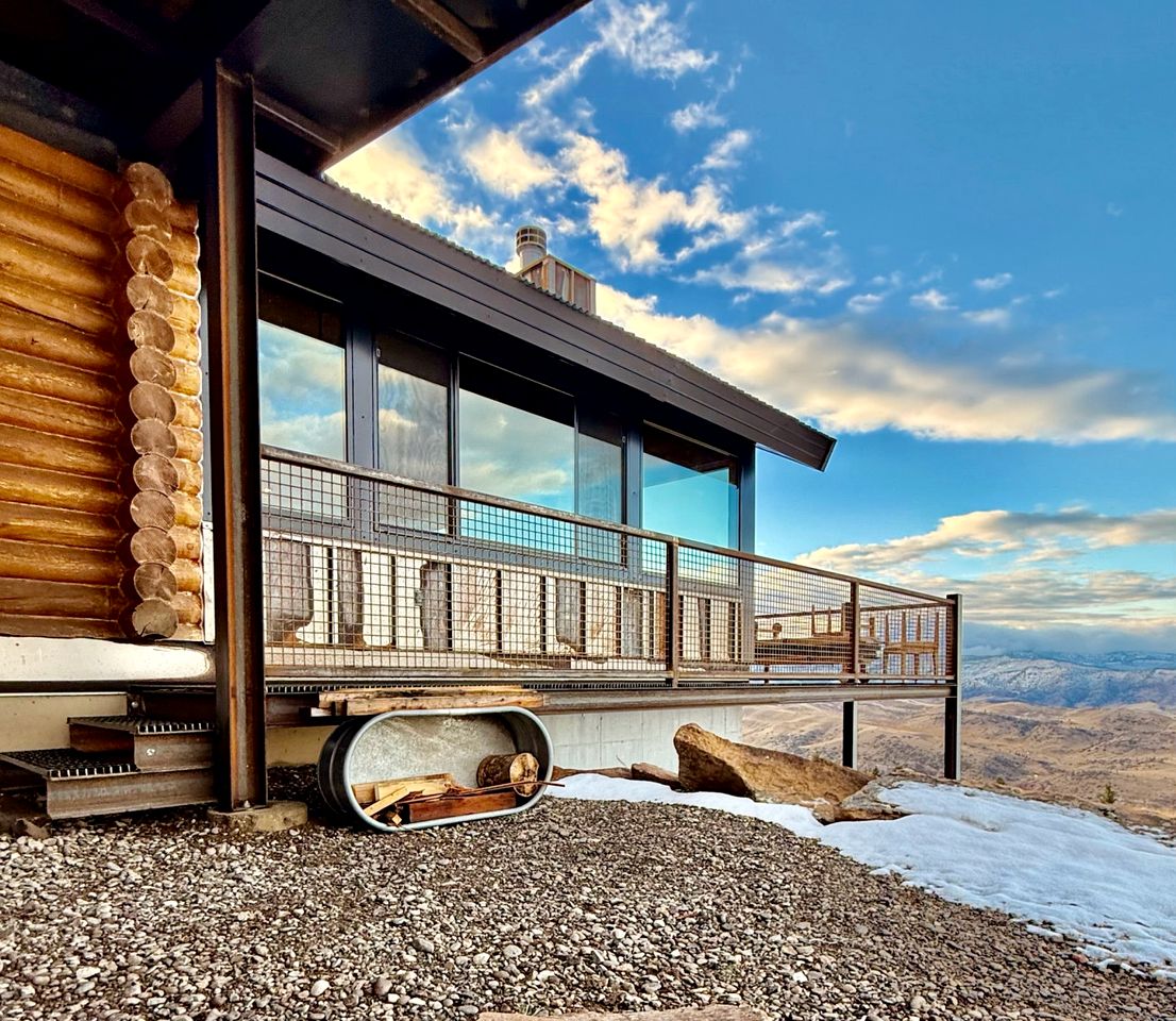 Rustic Mountain Cabin Retreat with Wrap-Around Porch & Scenic Views Near Livingston, Montana