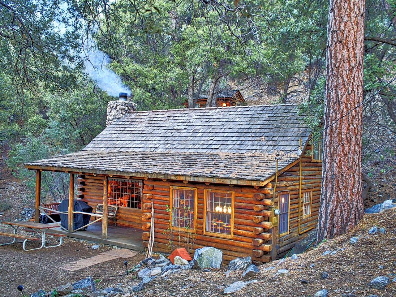 Secluded Cabin Nestled in the Woods near Mount Pinos, California