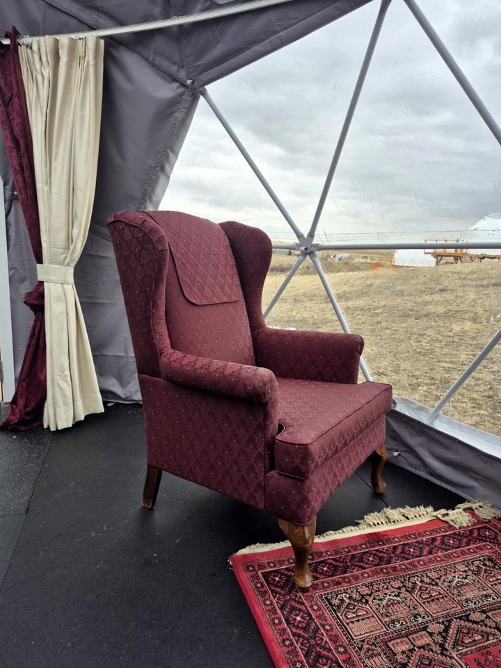 Cozy Geodesic Glamping Dome on a Canadian Ranch with Horses, Perfect for a Weekend of Wellness