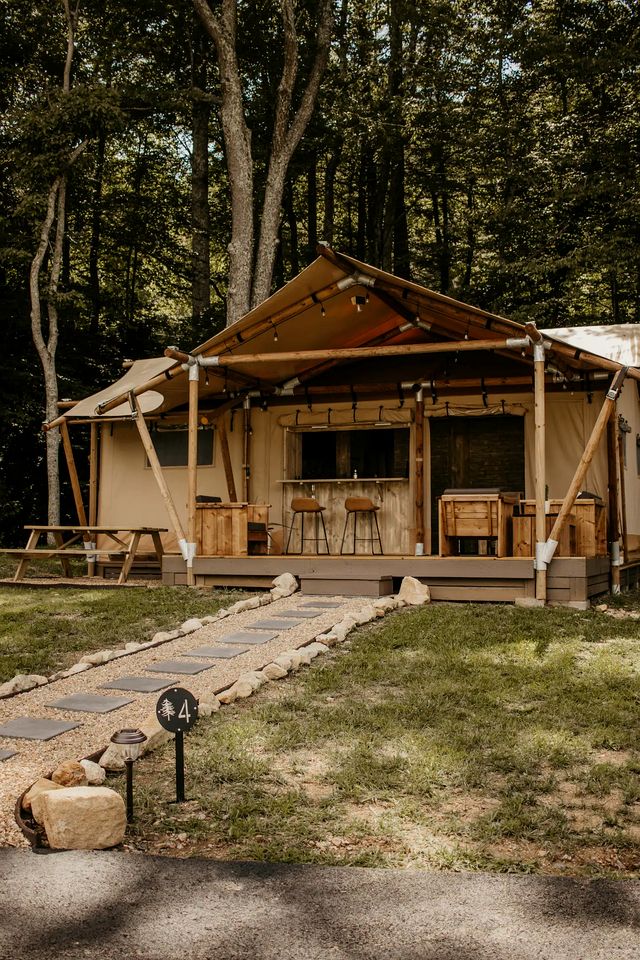 Incredible Safari Tent Perfect for Family Getaways in Erwin, Tennessee