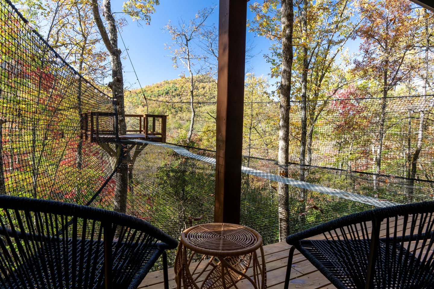 Enchanting A-Frame Treehouse with Suspended Net & Mountain Views Near Highlands, NC