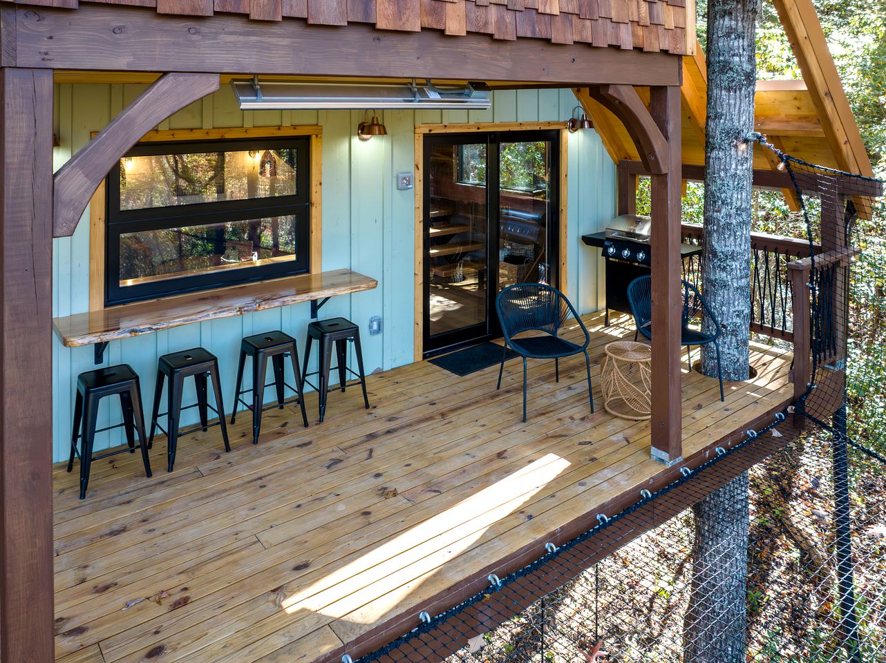 Enchanting A-Frame Treehouse with Suspended Net & Mountain Views Near Highlands, NC