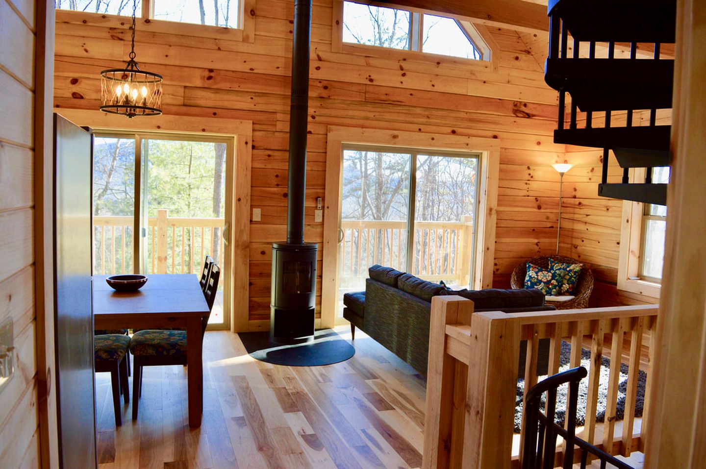 Luxury Log Cabin with Mountain and Forest Views near Asheville, North Carolina