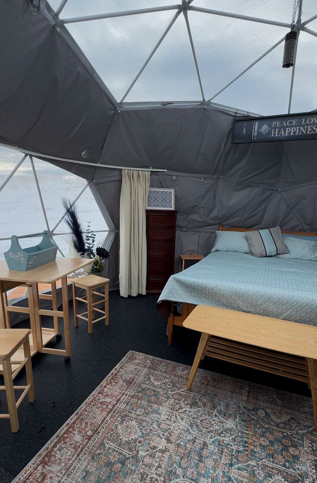 Peaceful Dome on the Plains of Alberta, Perfect for a Serene Weekend to Reconnect with Nature