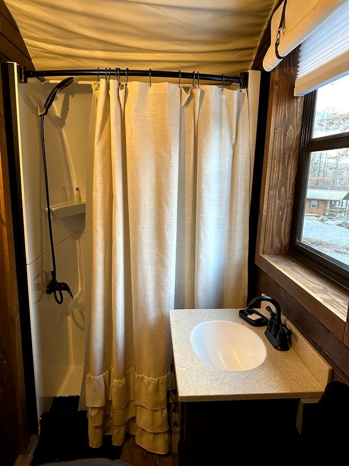 Elegant, Vintage Conestoga Covered Wagon Getaway in Denver, Pennsylvania