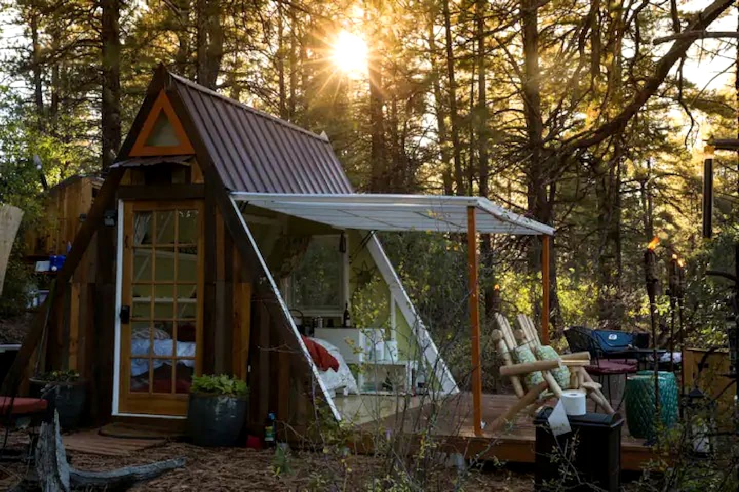 Convertible A-Frame Cabin with Epic Deck Views & Outdoor Shower in Mount Carmel, Utah