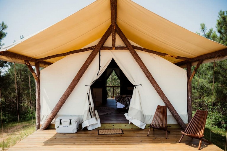 Fully Furnished Safari Tent with Sauna and Hiking Trails in Kentucky