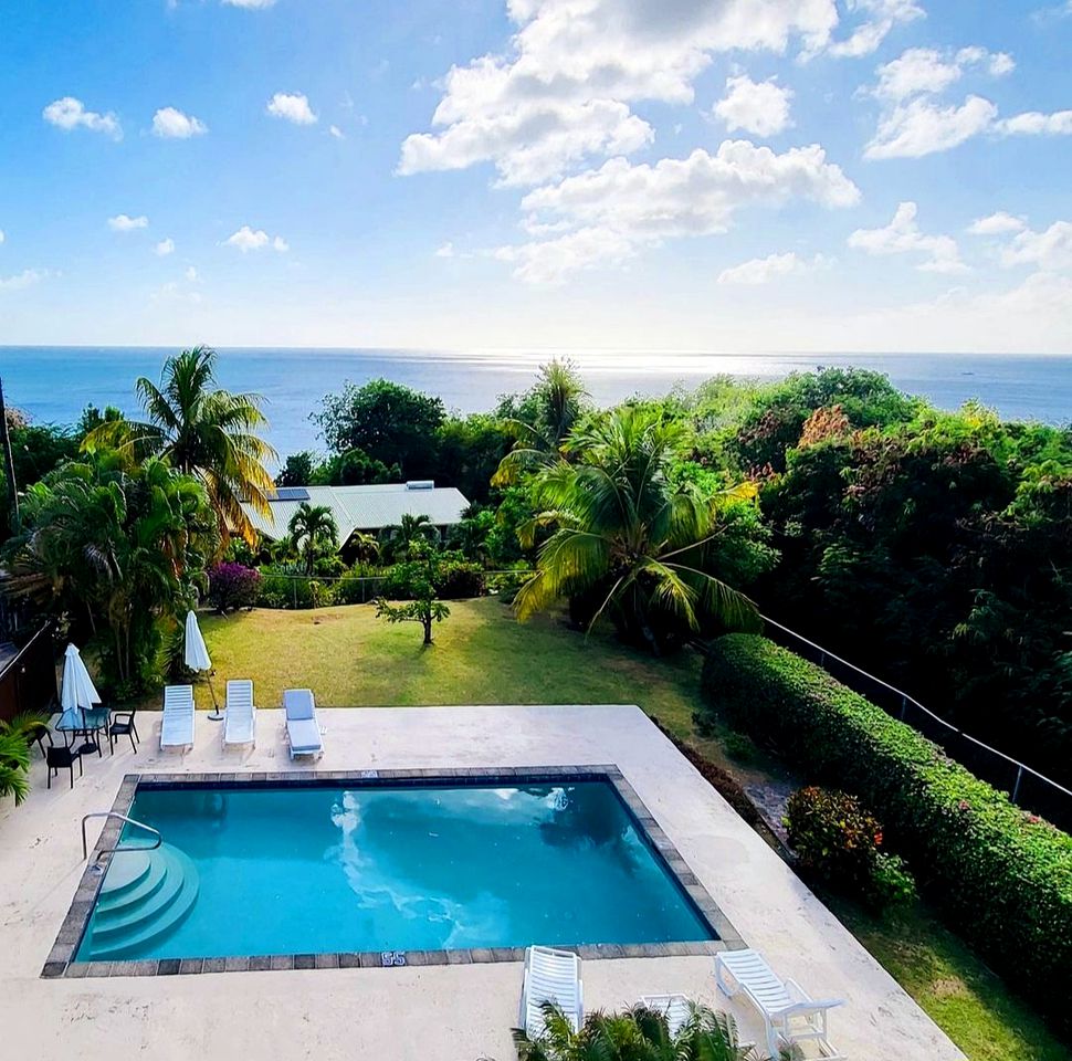 Tropical Villa Retreat with Stunning Sea Views, Private Pool, and Lush Gardens in Marisule, St. Lucia