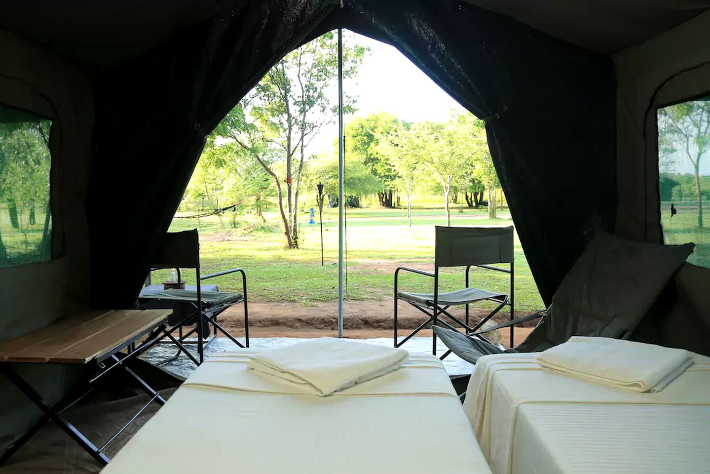 Safari Tent with Lush Forest Views In Yala National Park, Sri Lanka