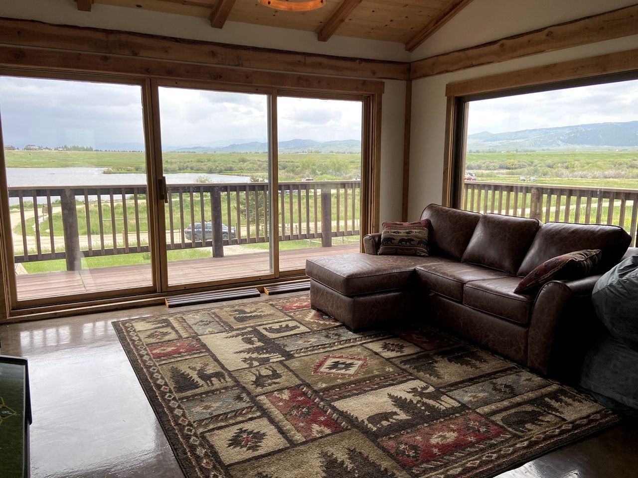 Scenic Vacation Home with Wrap-Around Deck Overlooking Ennis Lake near McAllister, Montana