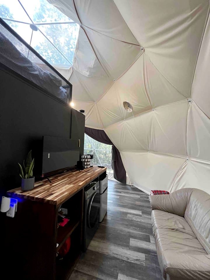 Unplug and Unwind in a Modern Dome with Firelight Evenings and Starry Skies in Traphill, North Carolina