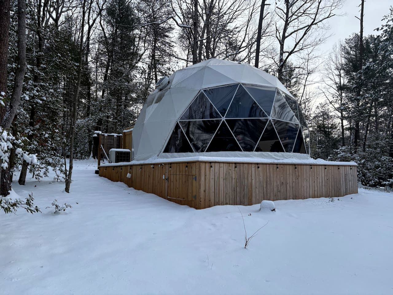 Unplug and Unwind in a Modern Dome with Firelight Evenings and Starry Skies in Traphill, North Carolina